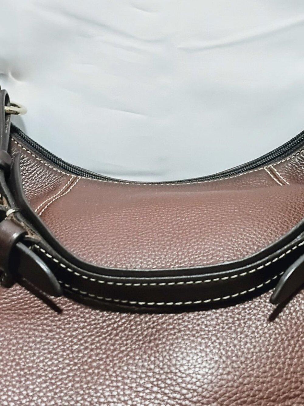 Dooney & Bourke East West Pebbled Leather Hobo, EUC - Picture 9 of 14